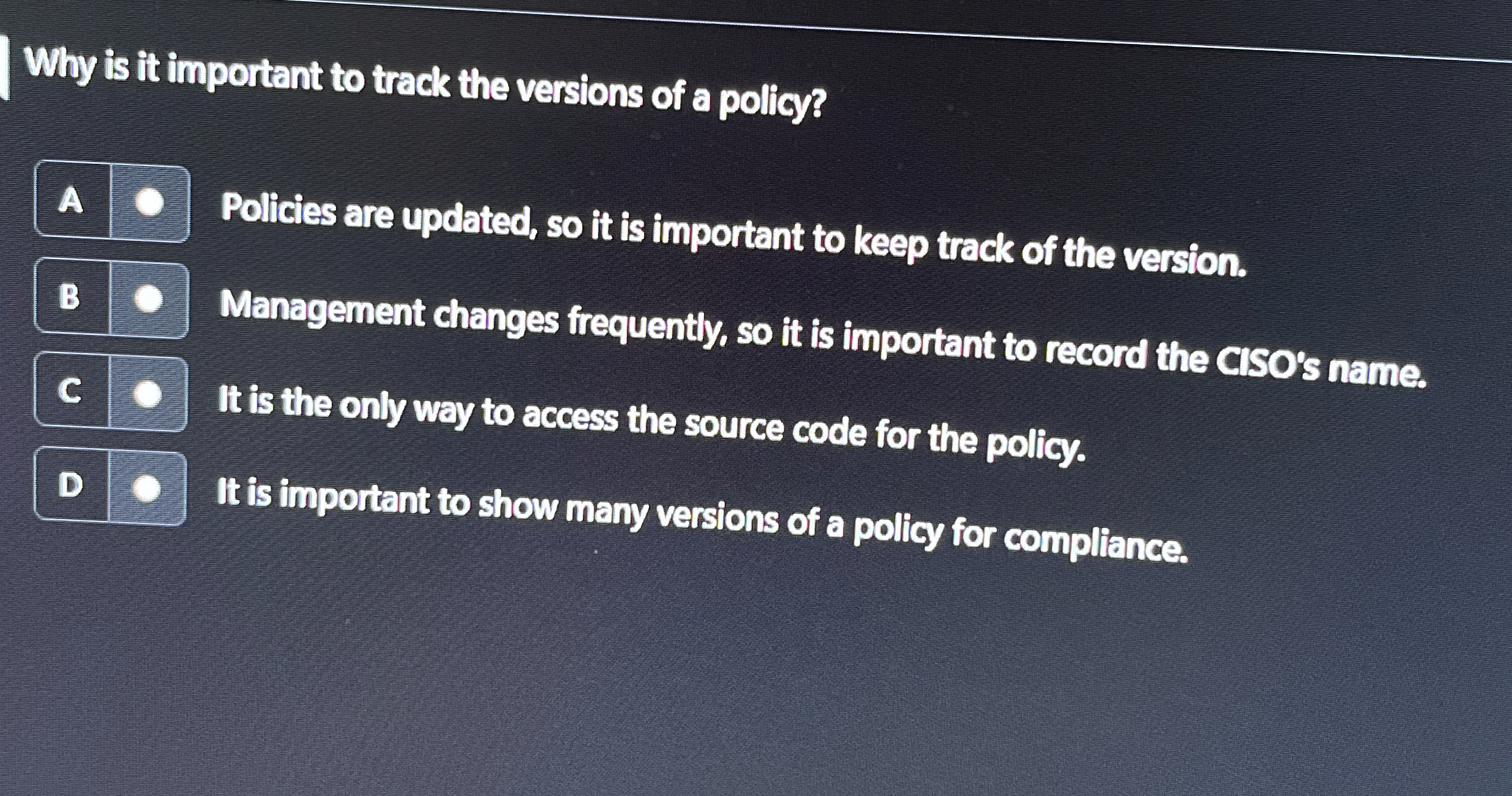 Why is it important to track the versions of a