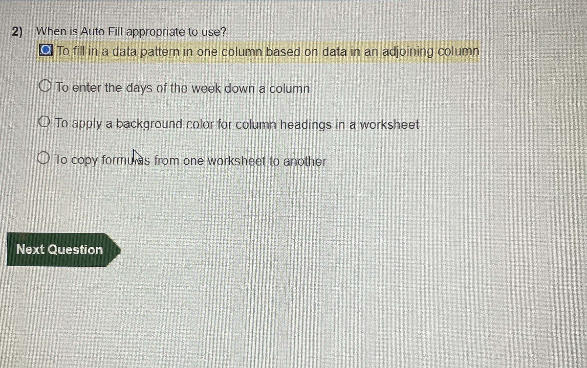 When is Auto Fill appropriate to use? To fill in