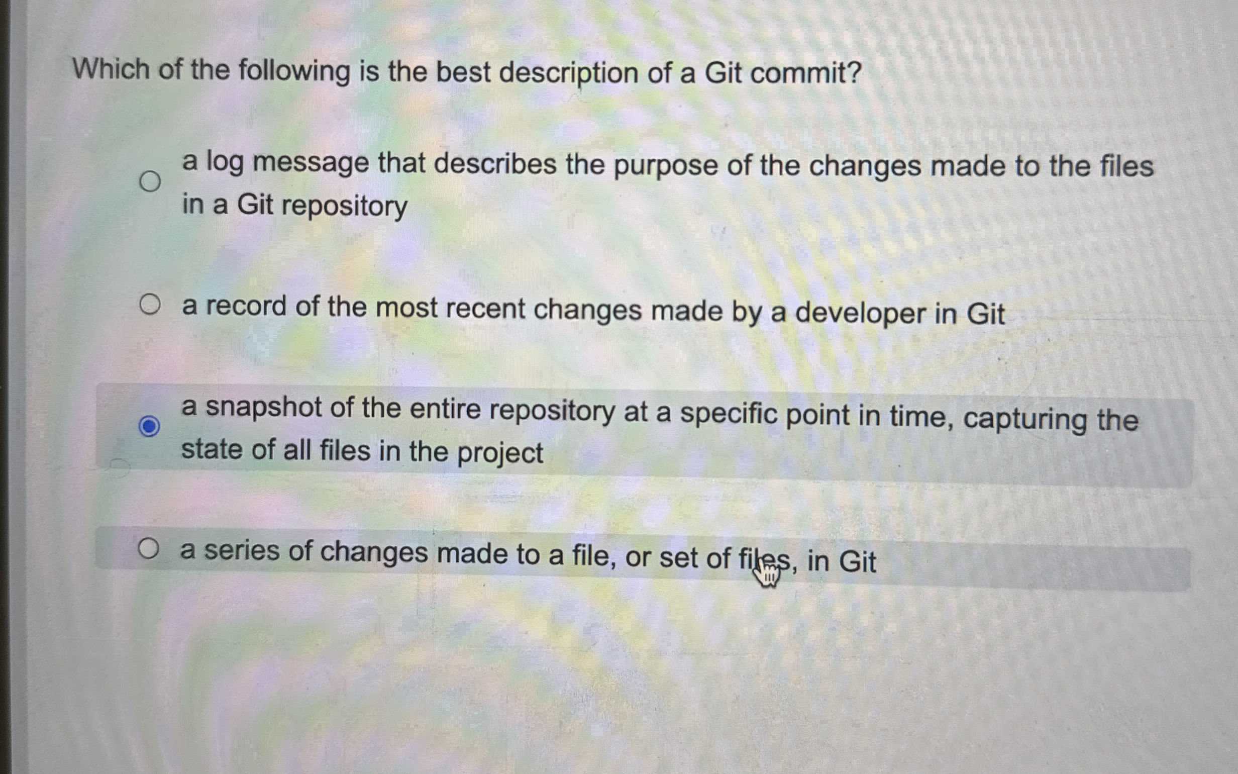 Which of the following is the best description of