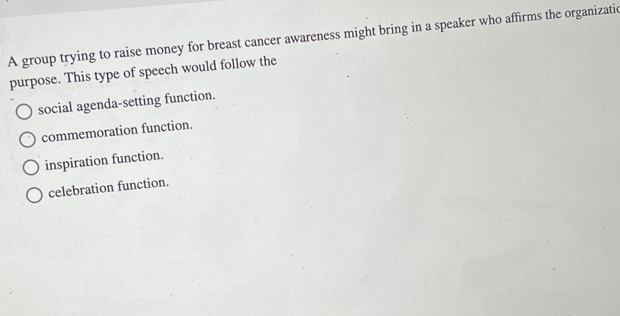 A group trying to raise money for breast cancer