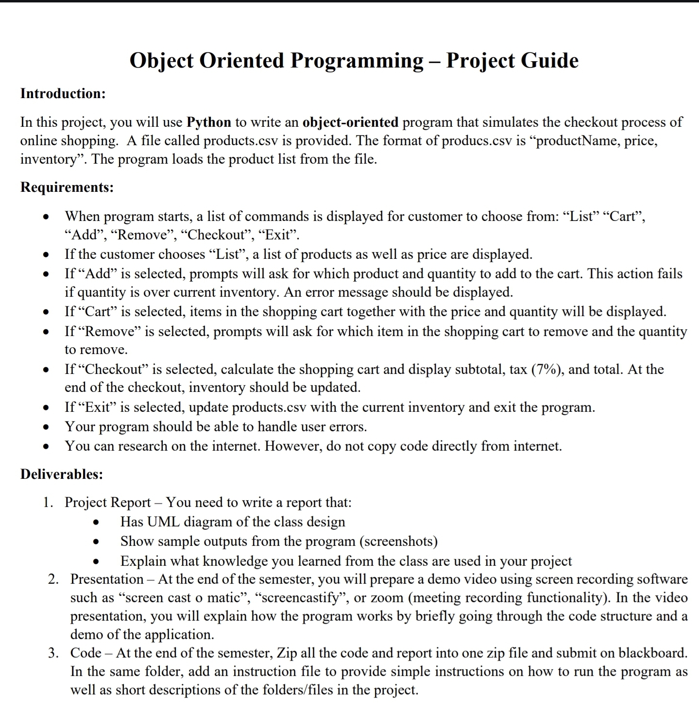 Hello! I need help with creating a UML Diagram
