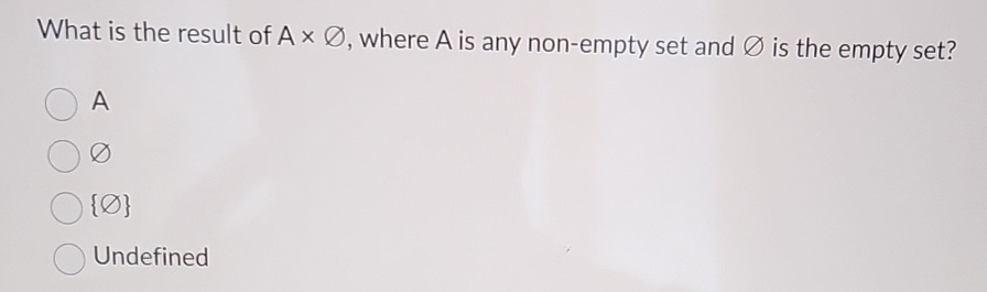 What is the result of A O ? , where A is any non