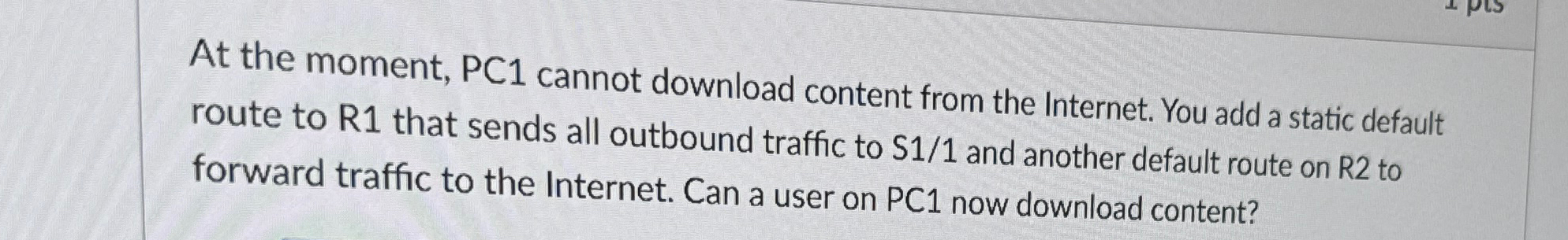 At the moment, PC 1 cannot download content from
