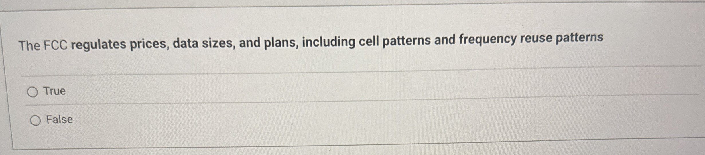 The FCC regulates prices, data sizes, and plans,