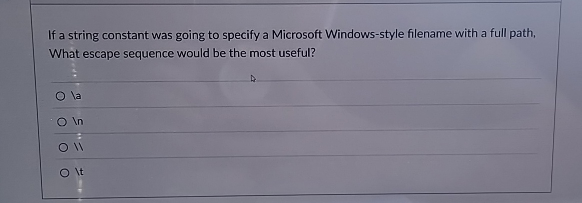If a string constant was going to specify a