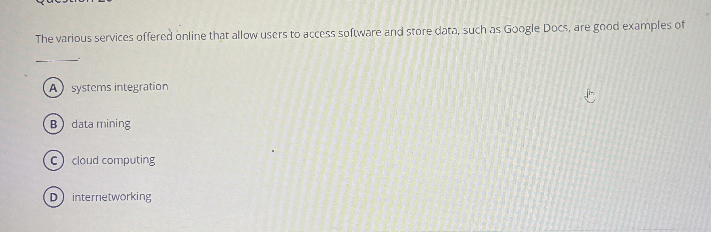 The various services offered online that allow