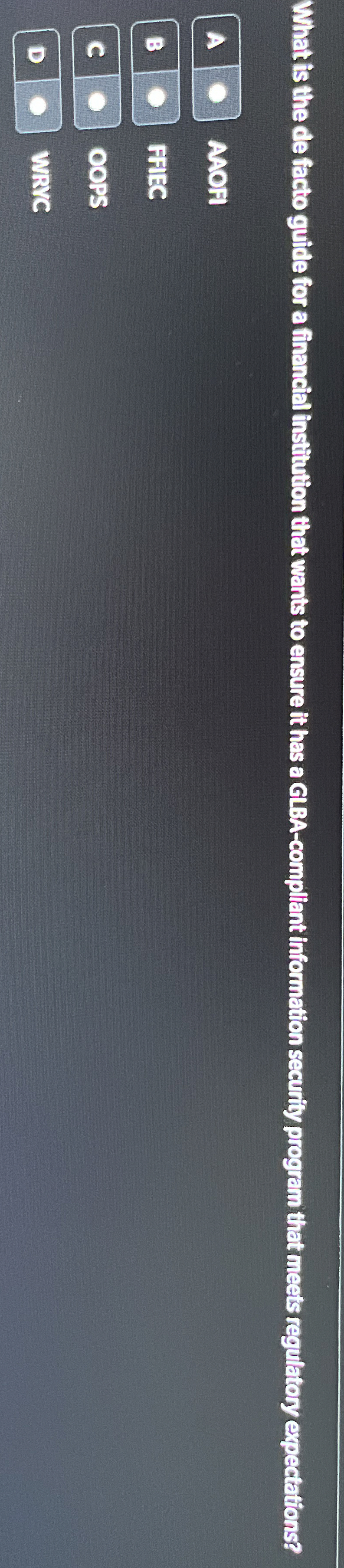 What is the de facto guide for a financial