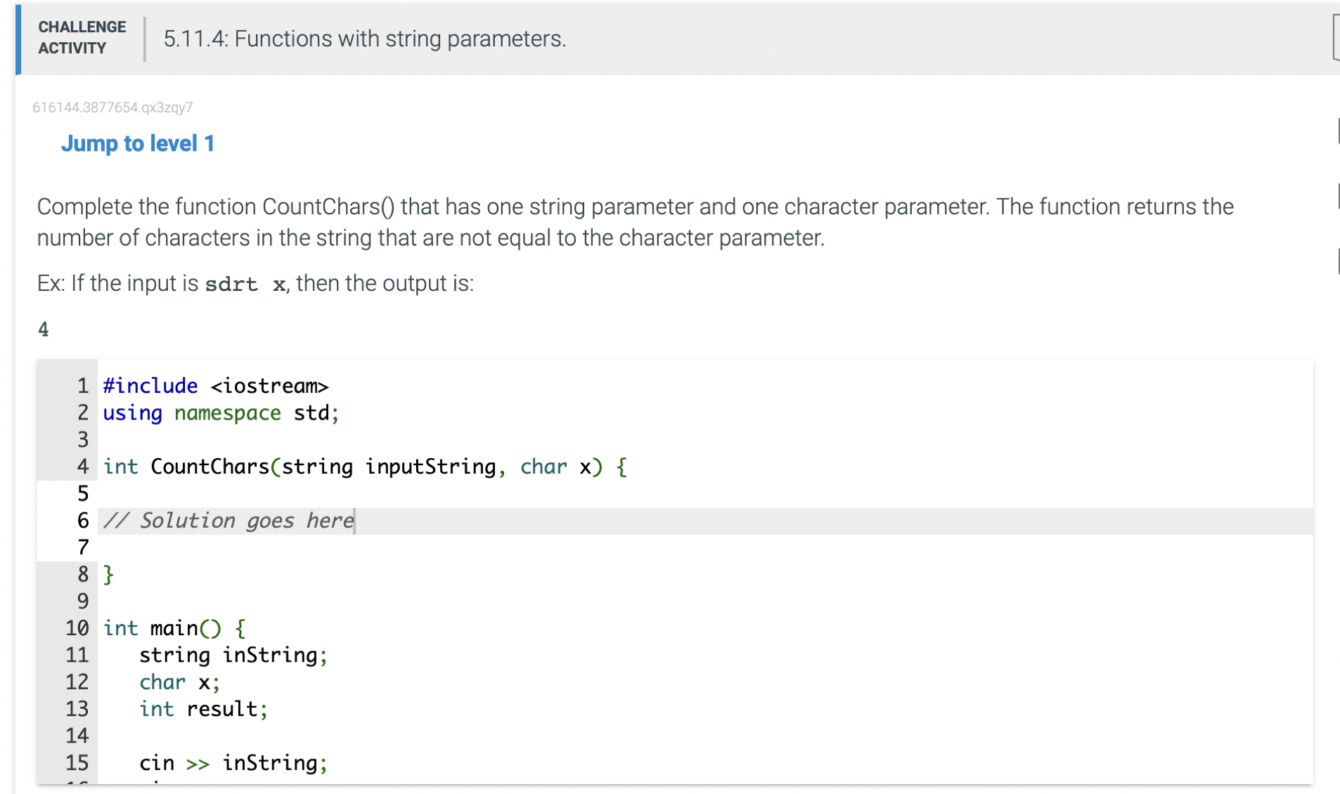 5 . 1 1 . 4 : Functions with string parameters. 6