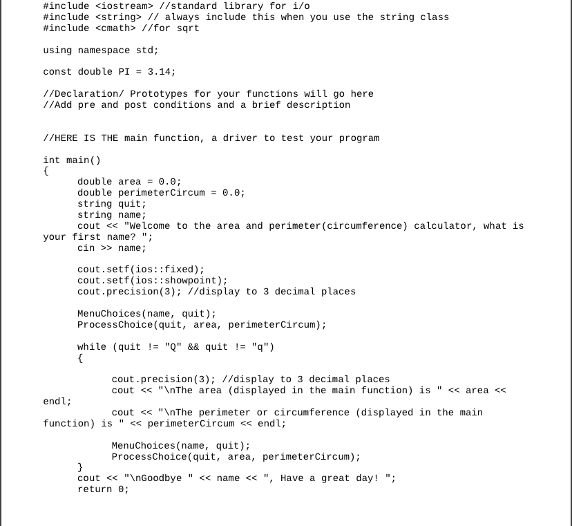 Assignment purpose: simple i / o in C + + ,