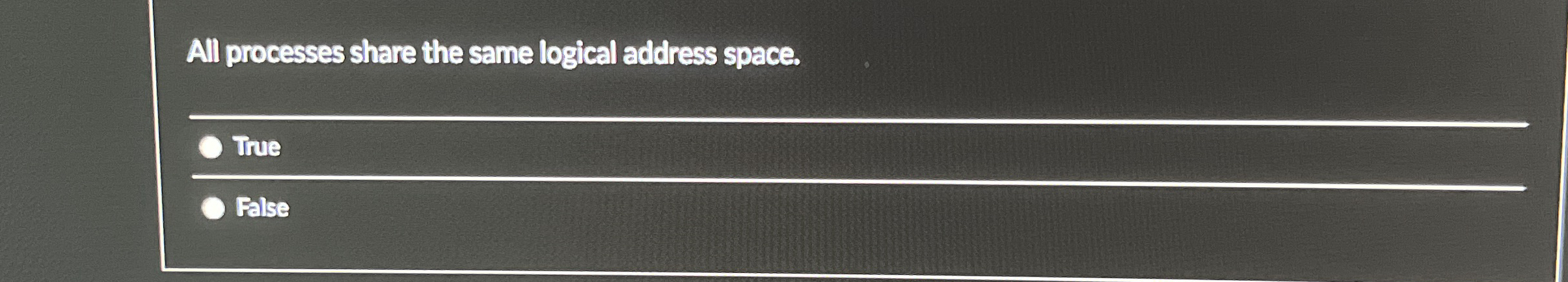 All processes share the same logical address