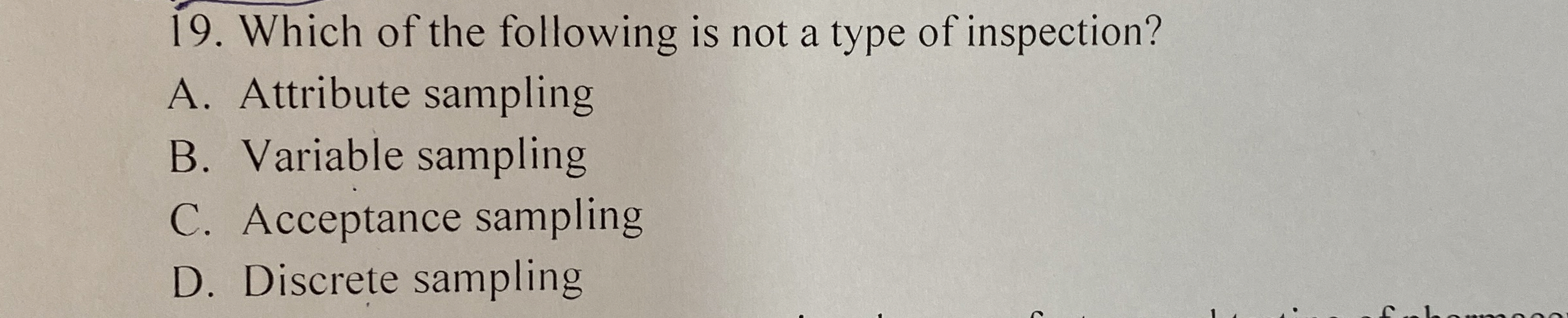 Which of the following is not a type of
