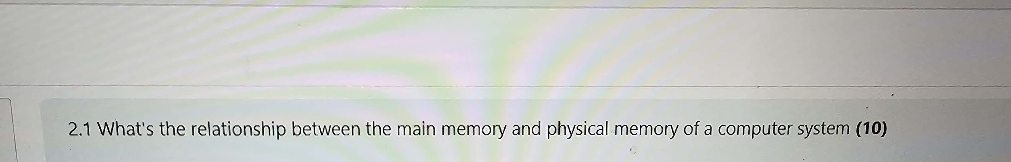 2 . 1 What's the relationship between the main