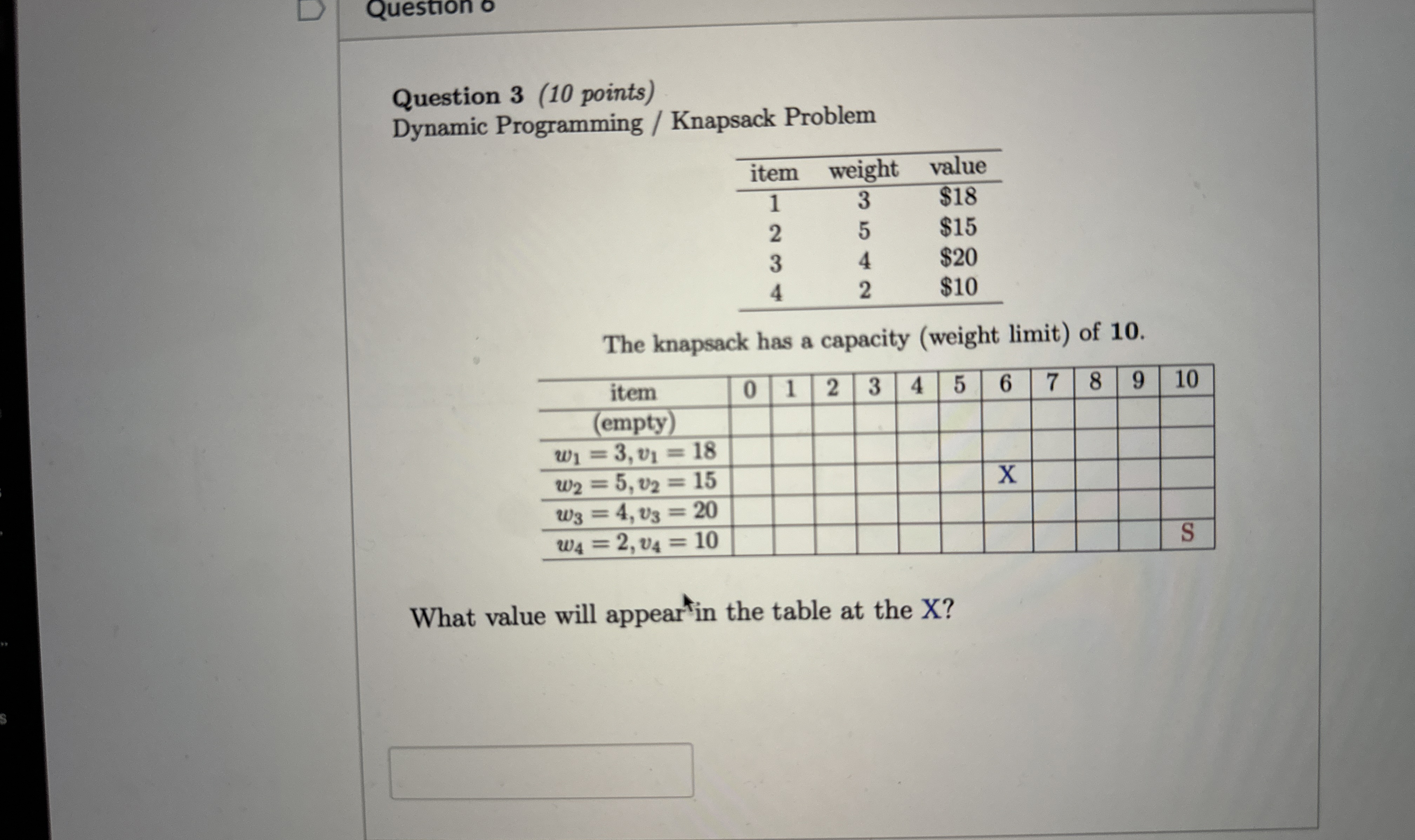 Question o Question 3 ( 1 0 points ) Dynamic