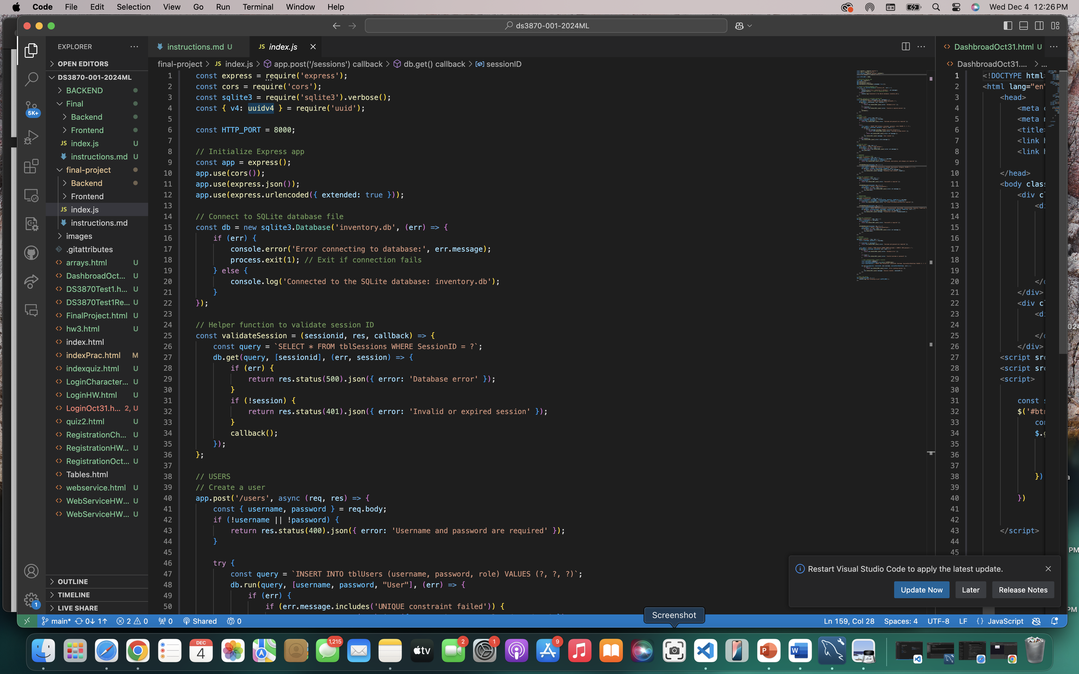 You have been hired by a small retail company to