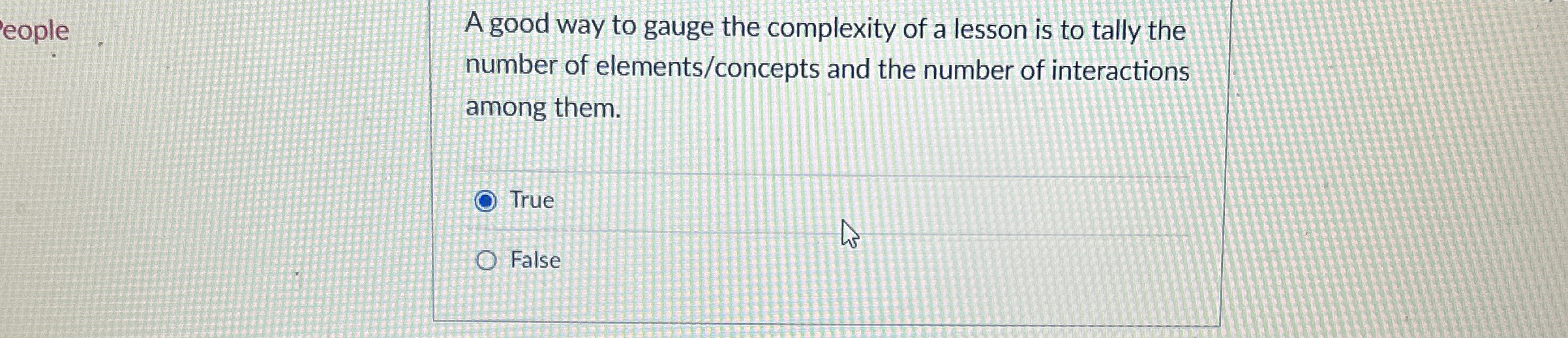 A good way to gauge the complexity of a lesson is