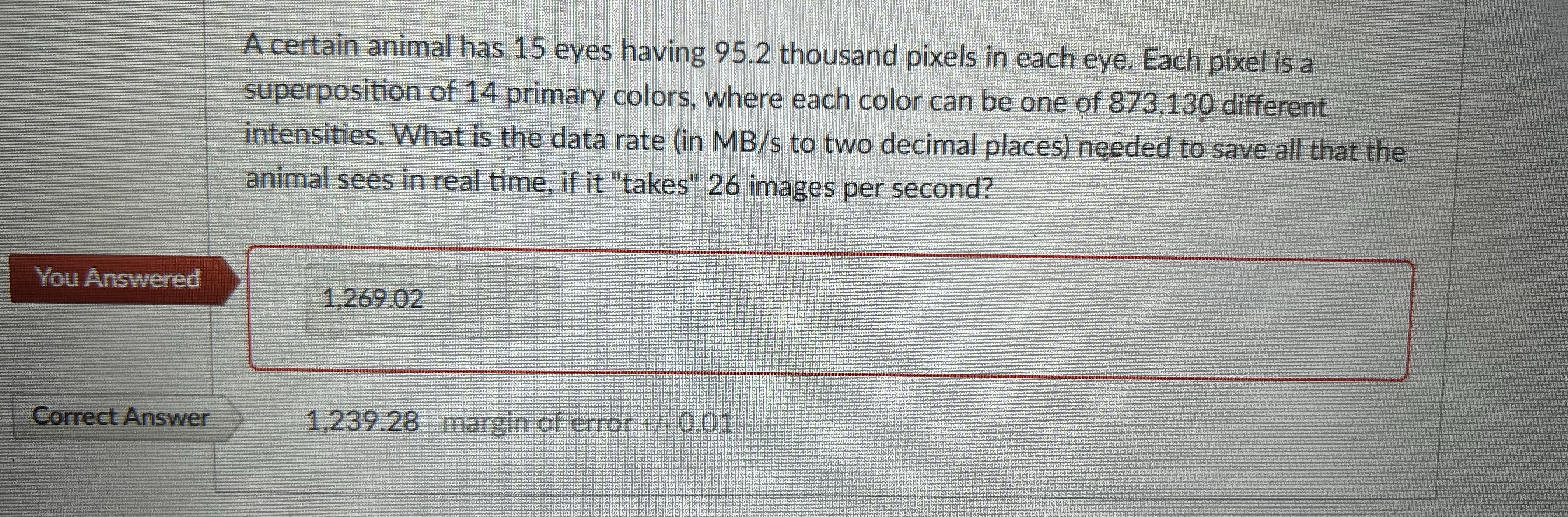 A certain animal has 1 5 eyes having 9 5 . 2