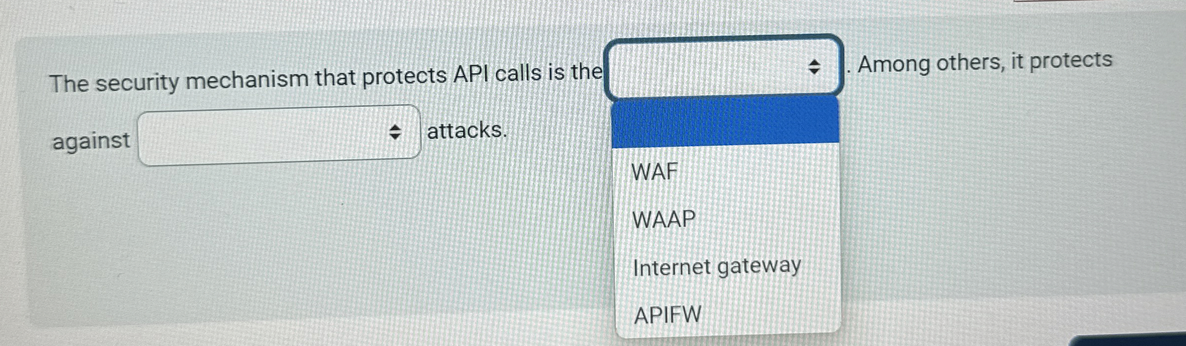 The security mechanism that protects API calls is