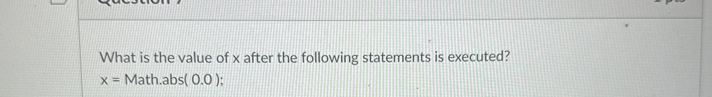 What is the value of x after the following