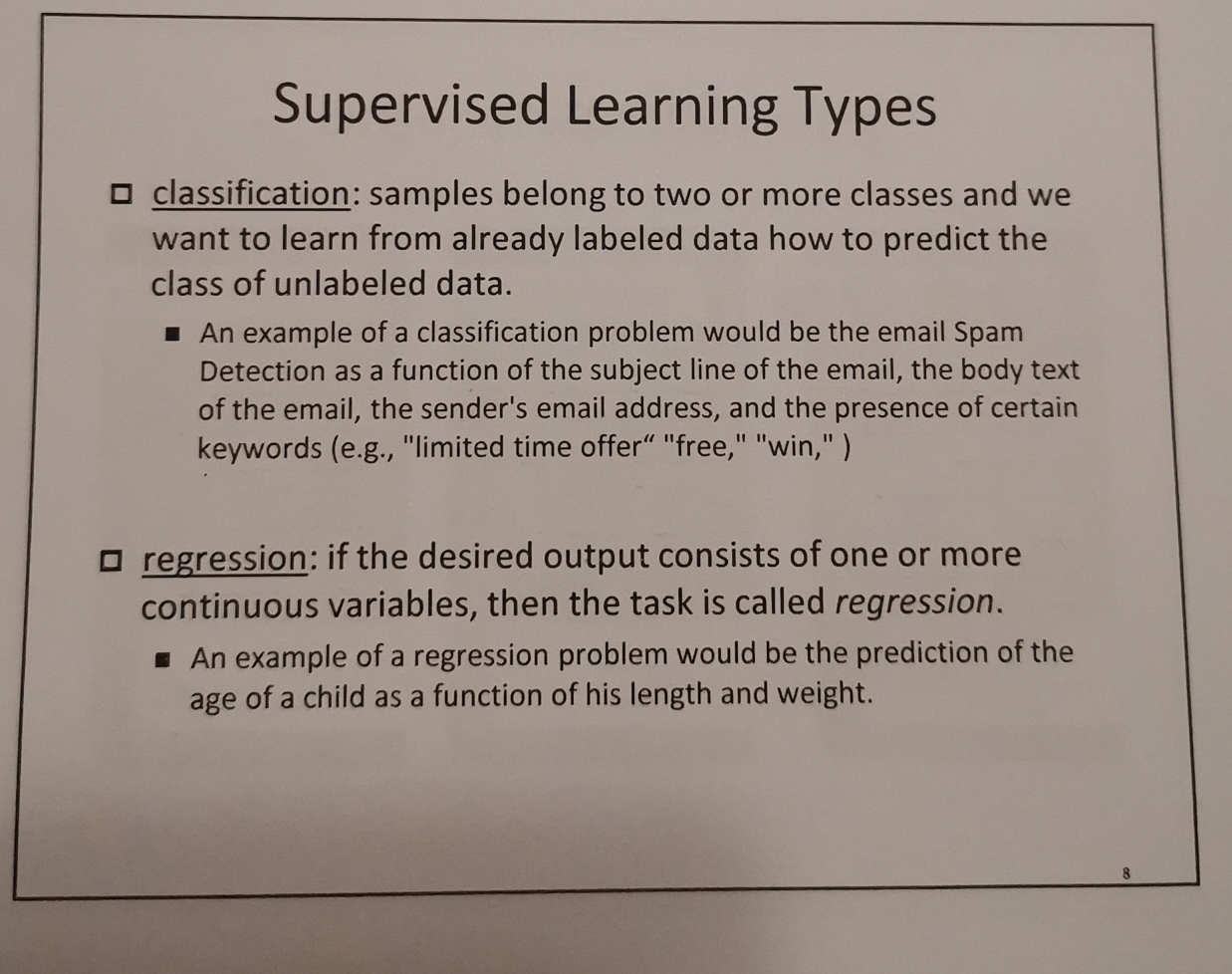 Main Challenges of Machine Learning Supervised