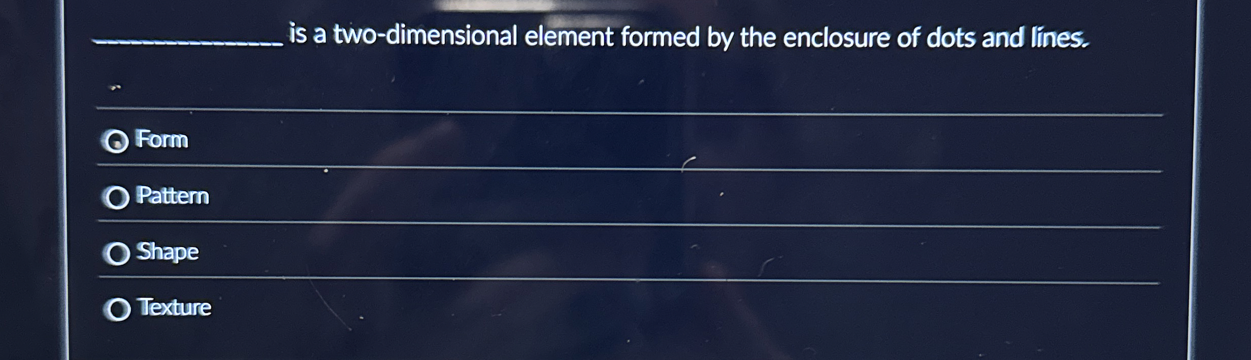 is a two - dimensional element formed by the