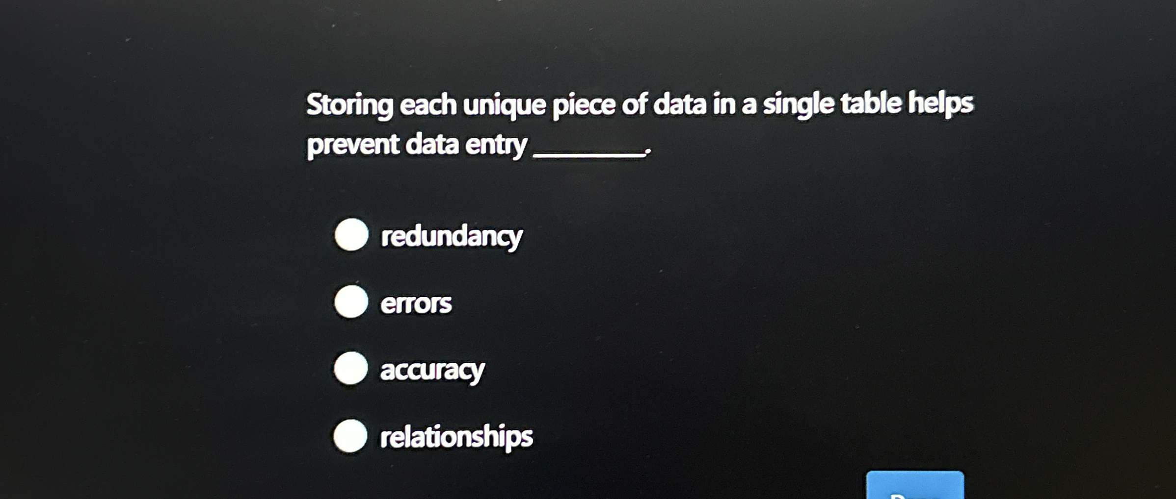 Storing each unique piece of data in a single
