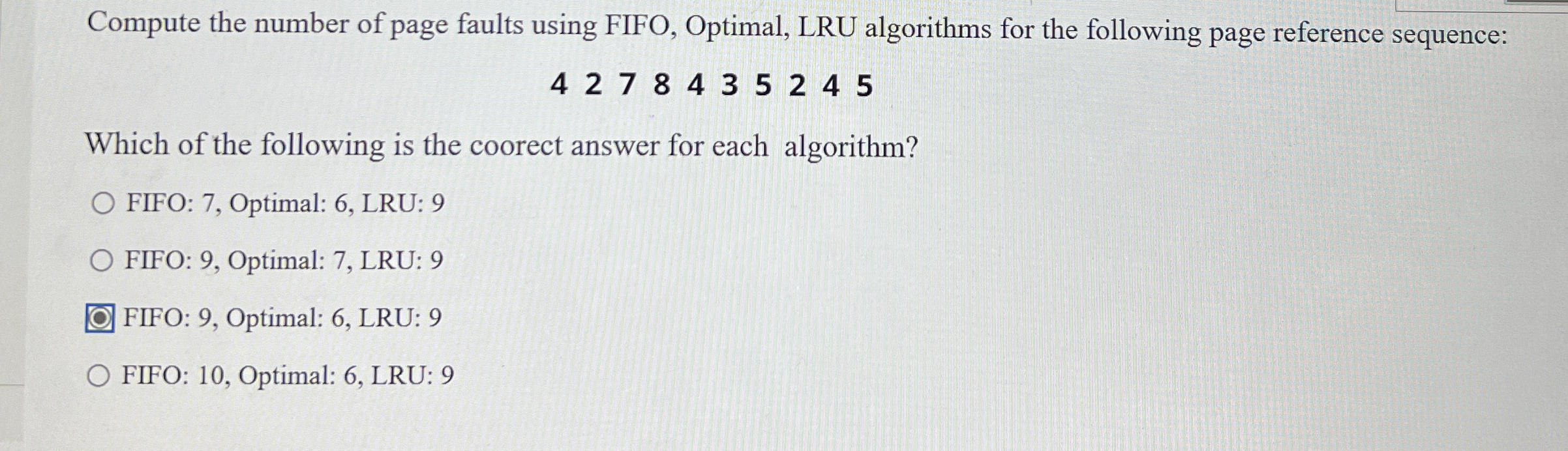 Compute the number of page faults using FIFO,