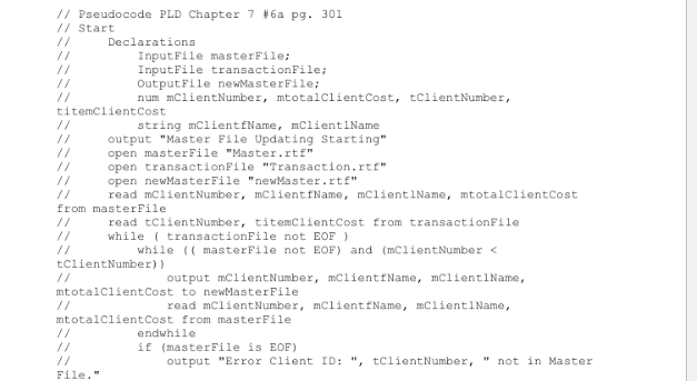 I need this pseudocode coded into C + + I keep