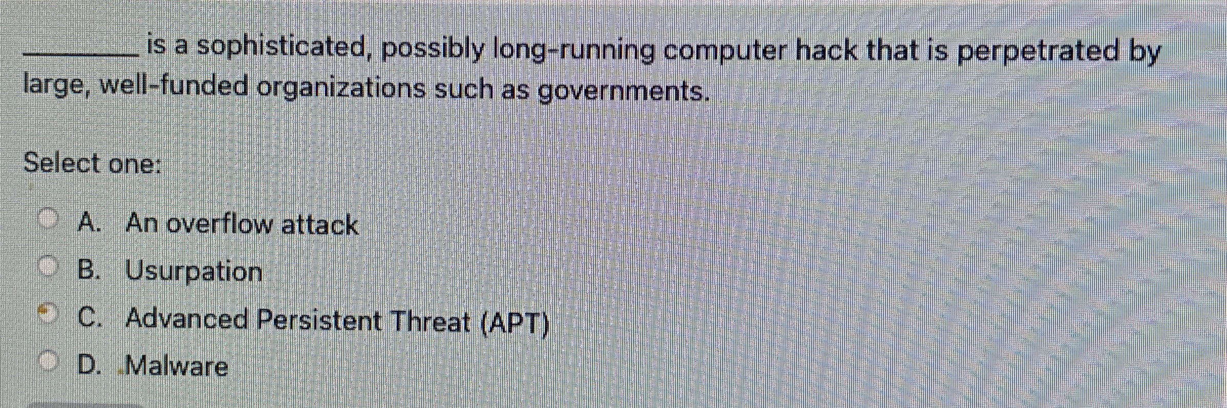 q , is a sophisticated, possibly long - running