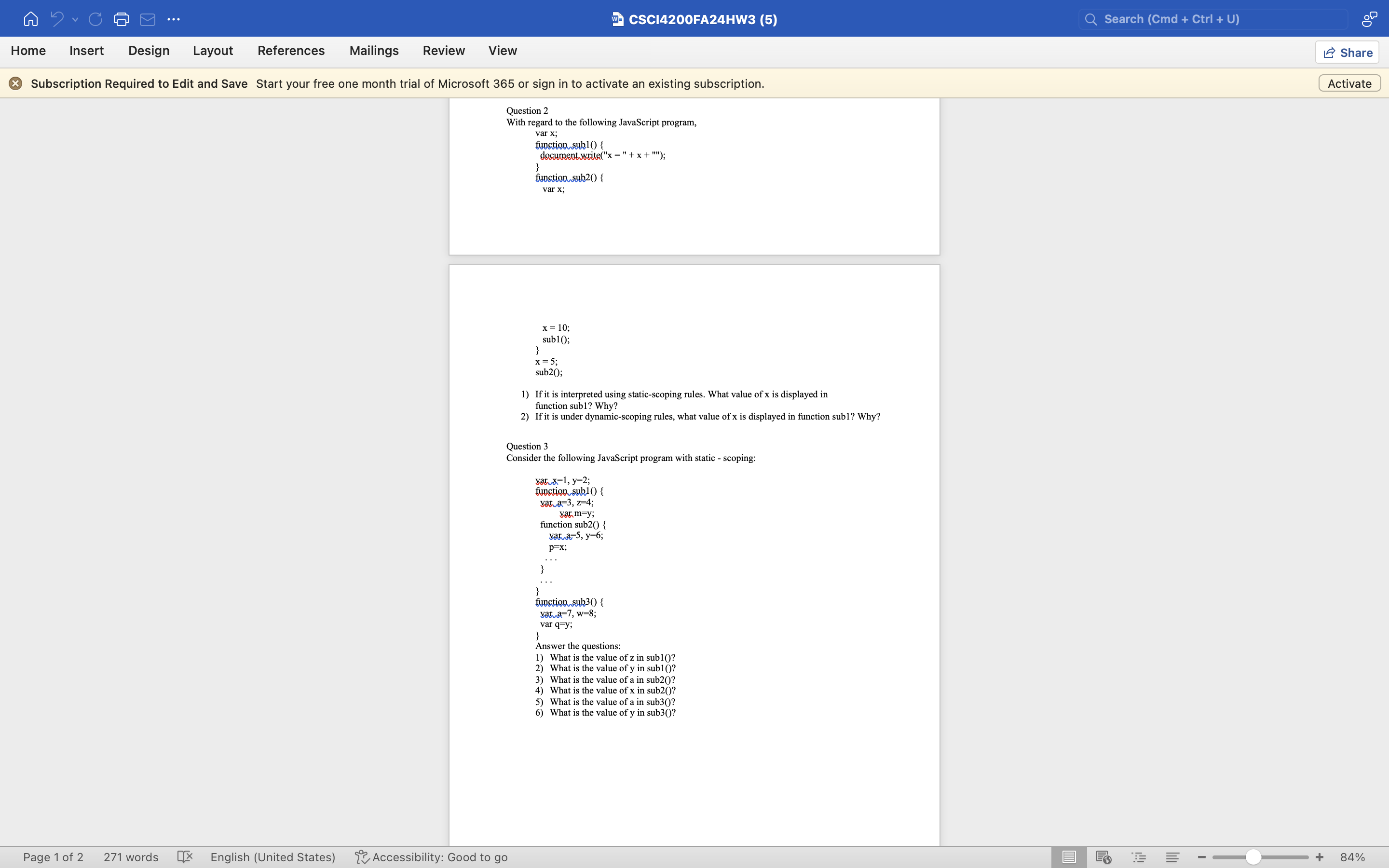Subscription Required to Edit and Save Start your