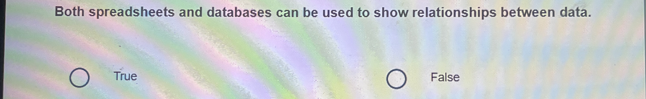Both spreadsheets and databases can be used to