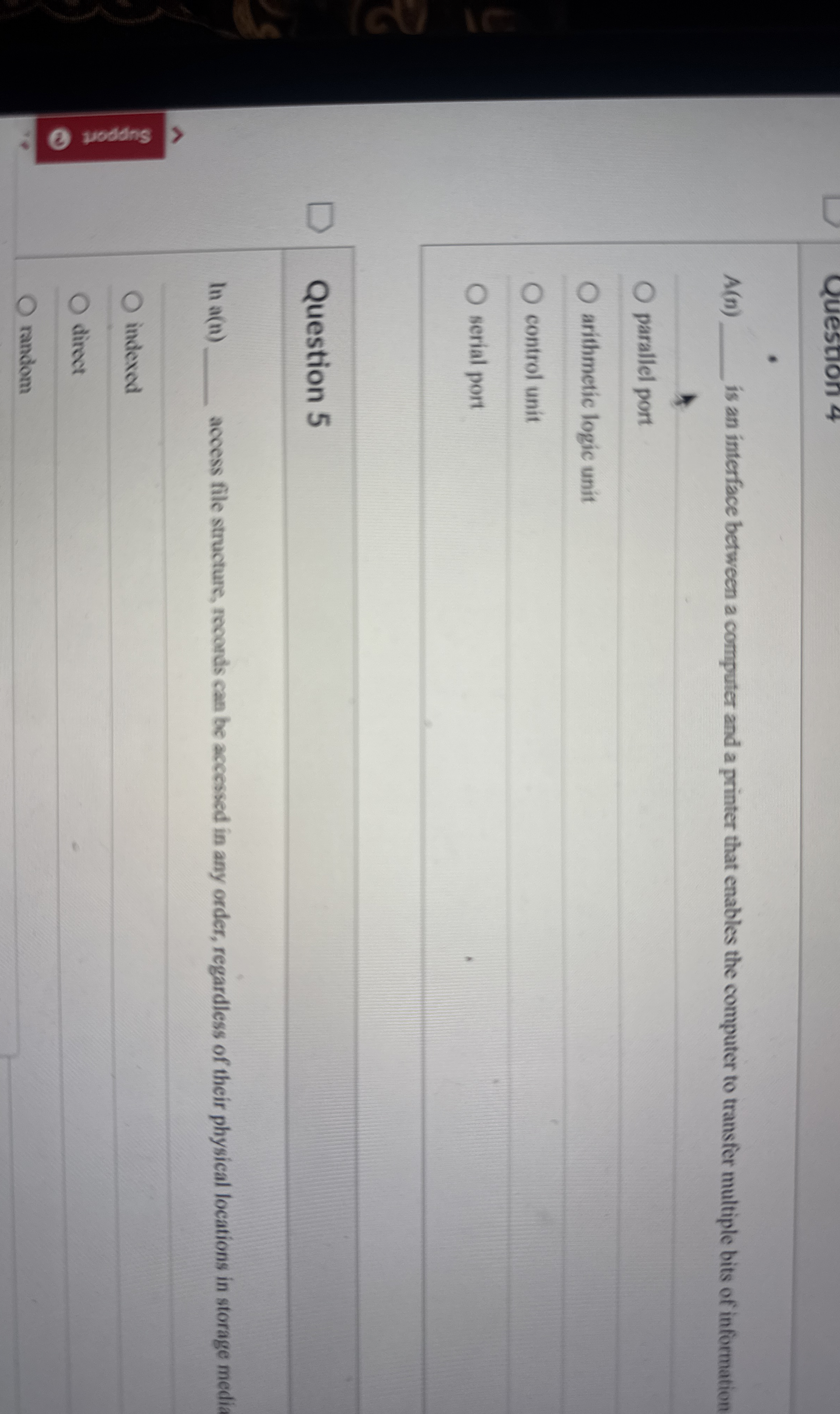 A ( n ) is an interface between a computer and a