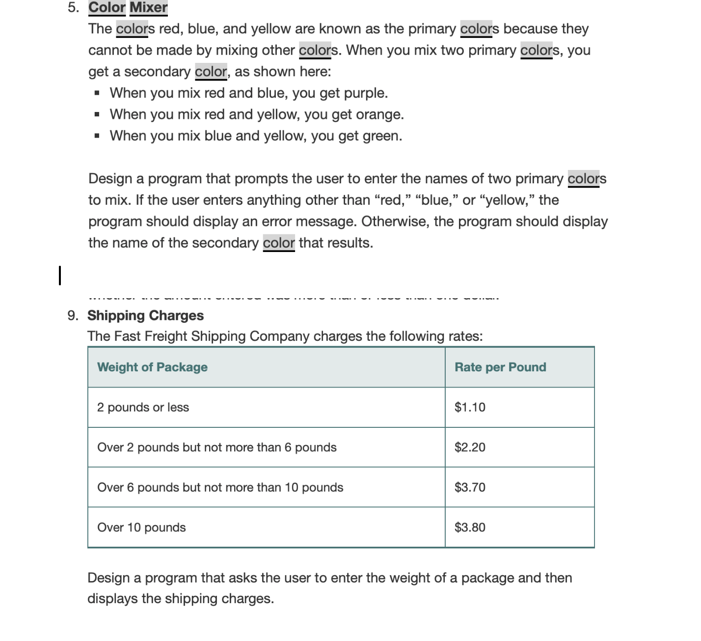 Exercise 5 ( " Color Mixer" ) ( 3 components;
