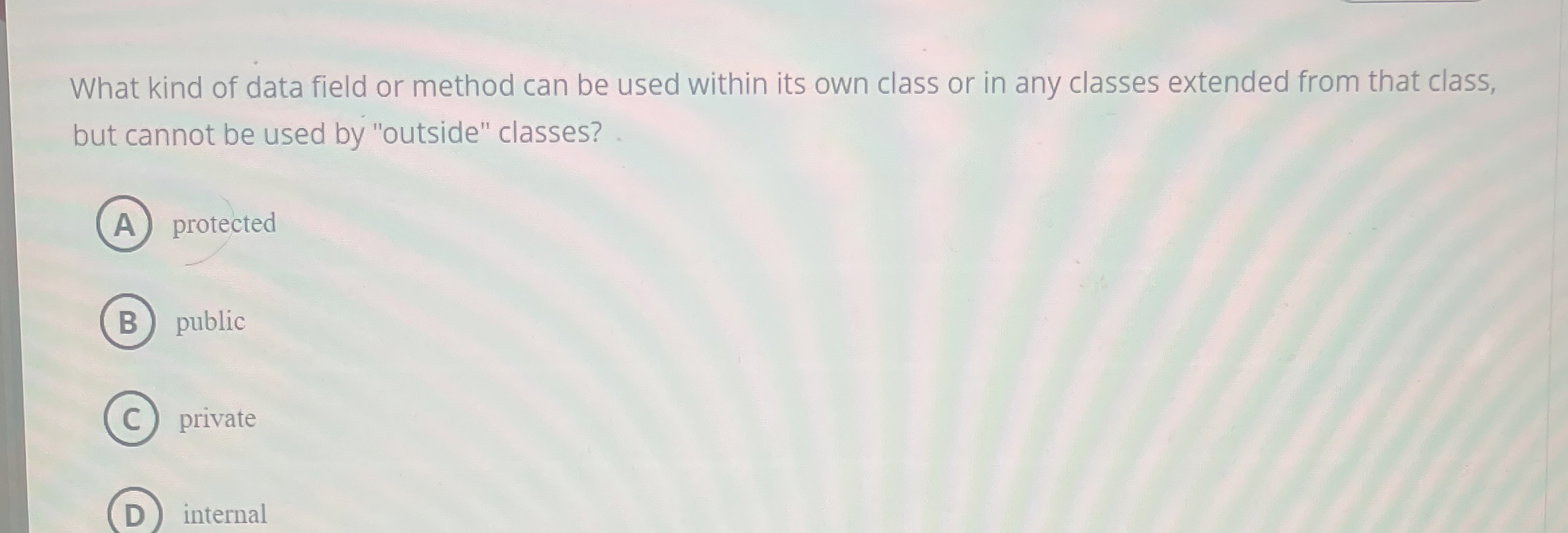 What kind of data field or method can be used