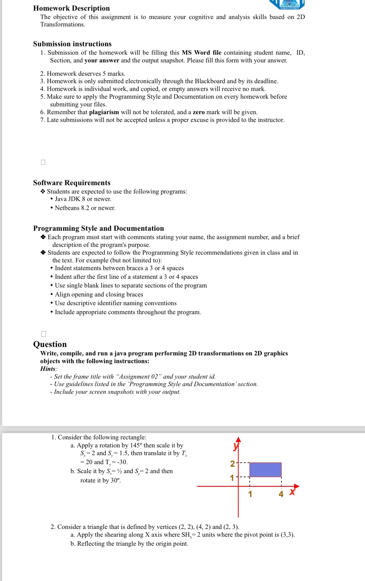 Homework Description The objective of this