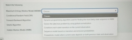 Minch the followng Maxmum Eitropy Markov Model (