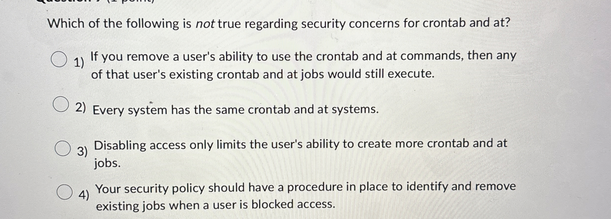 Which of the following is not true regarding