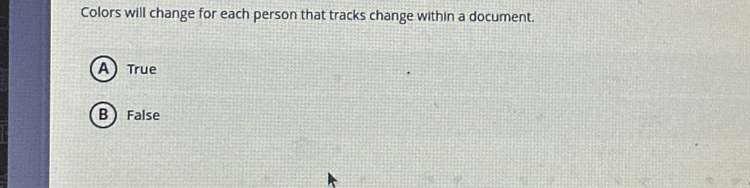 Colors will change for each person that tracks