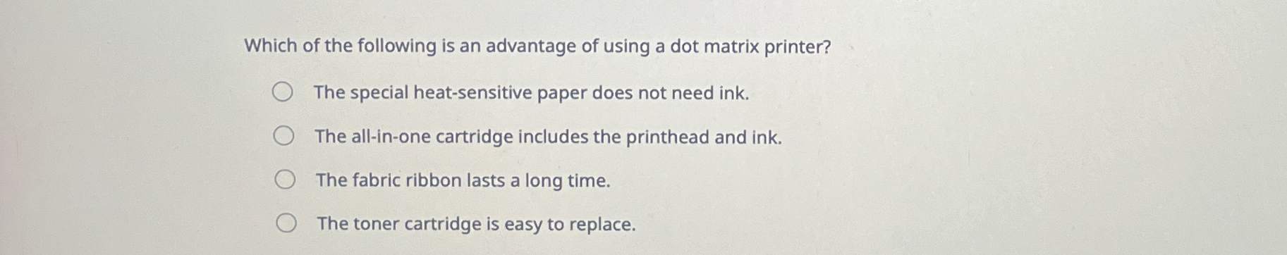 Which of the following is an advantage of using a