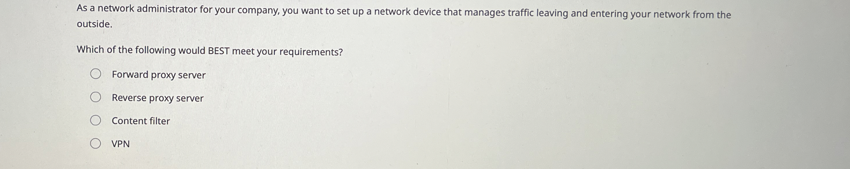 As a network administrator for your company, you