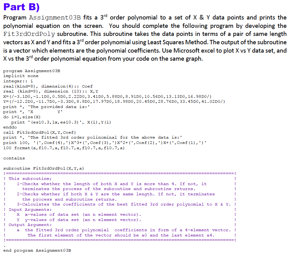 Please provide the code in FORTRAN according to