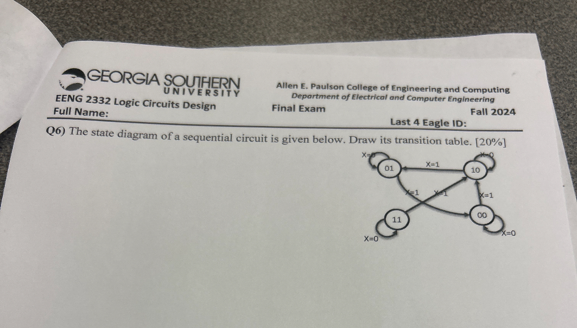 GEORGIA SOUTHERN UNIVERSITY EENG 2 3 3 2 Logic