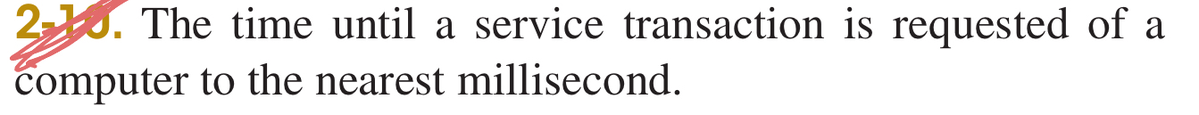 2 3 - 1 5 . The time until a service transaction