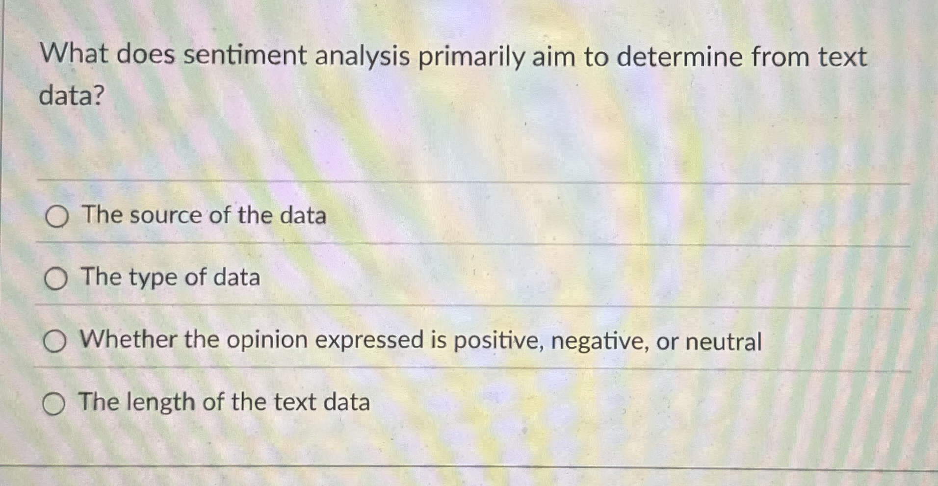 What does sentiment analysis primarily aim to