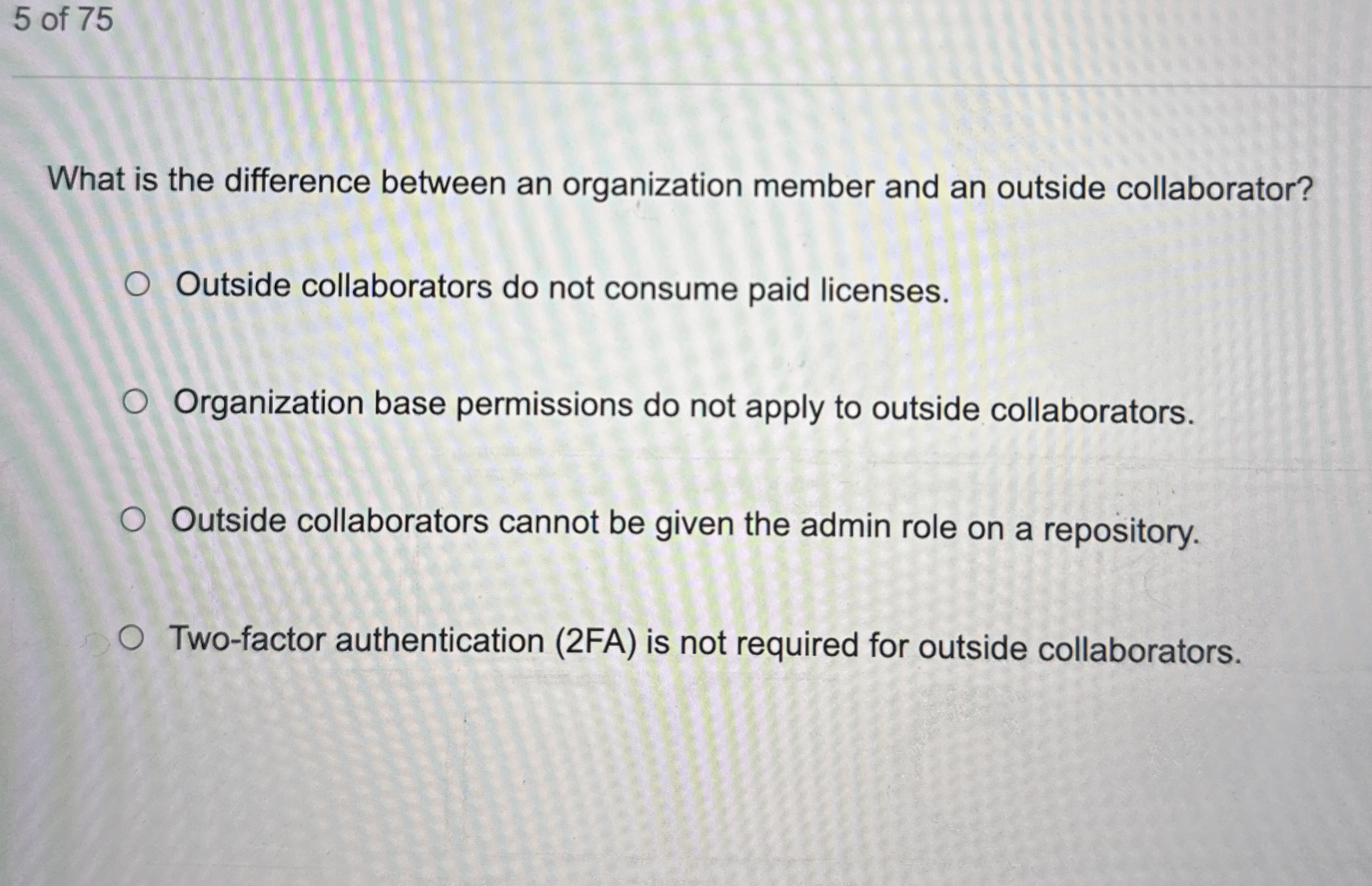 5 of 7 5 What is the difference between an