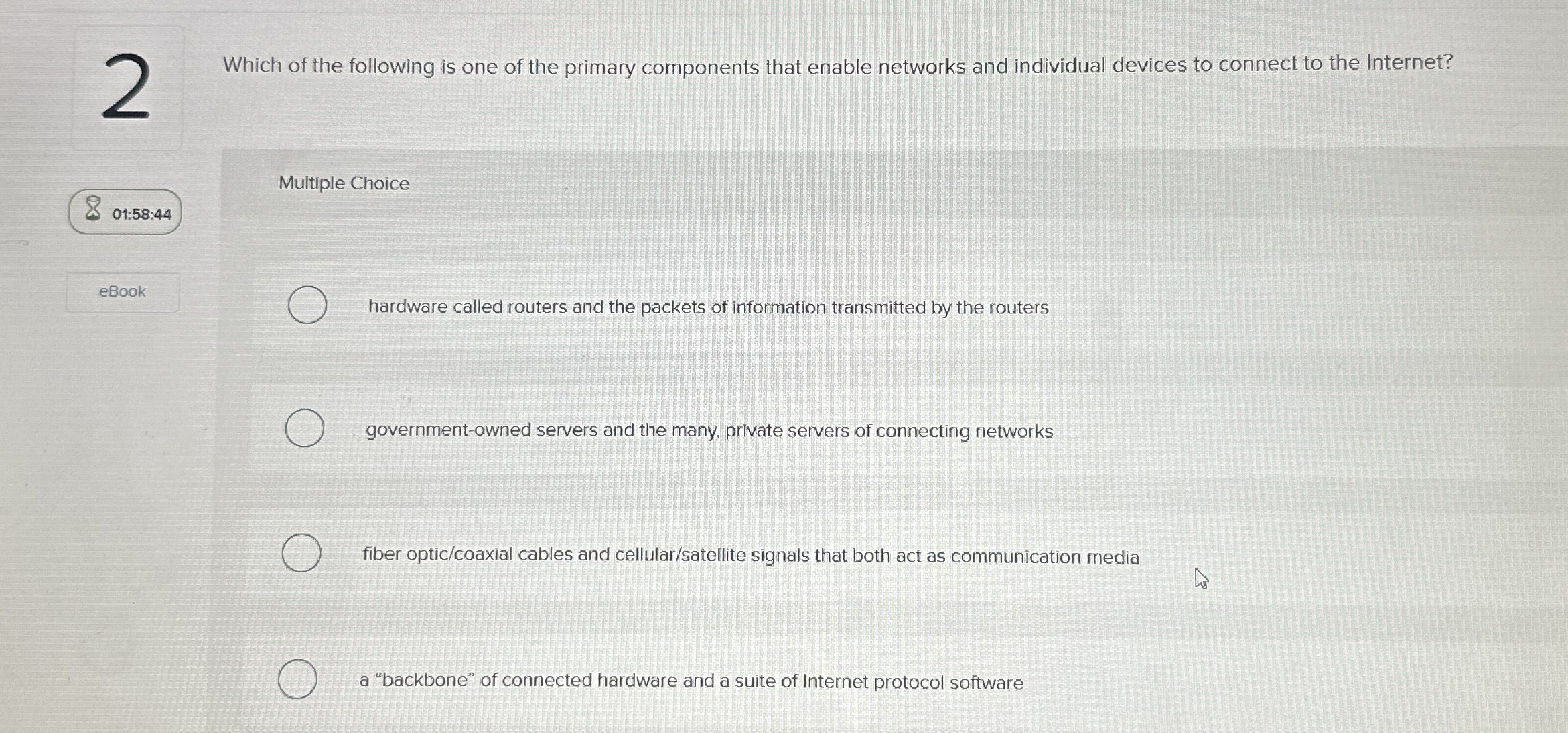 2 Which of the following is one of the primary