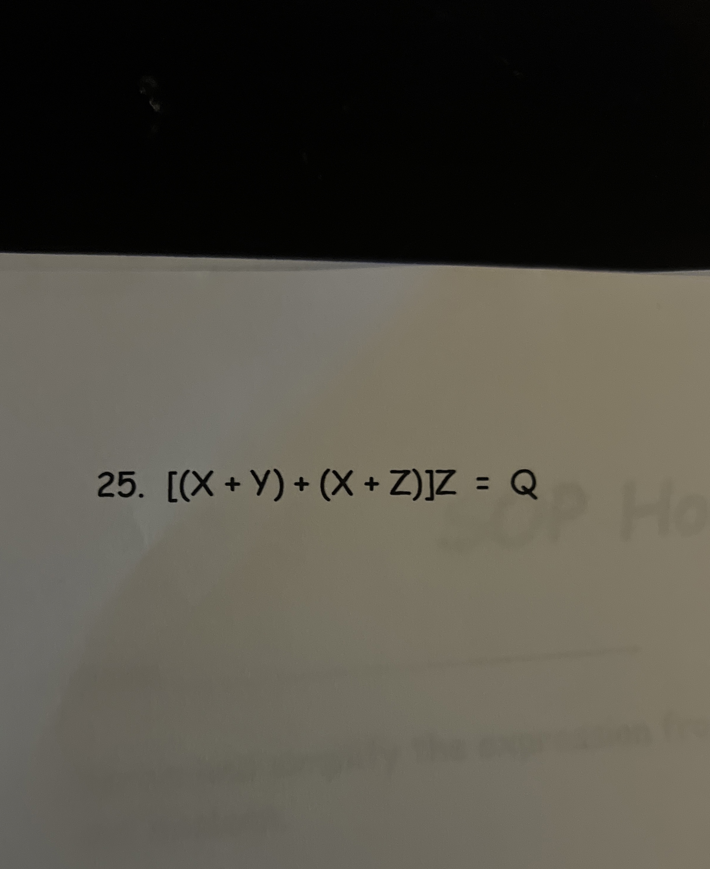 Simplify Using boolean algebra [ ( x + Y ) + ( x