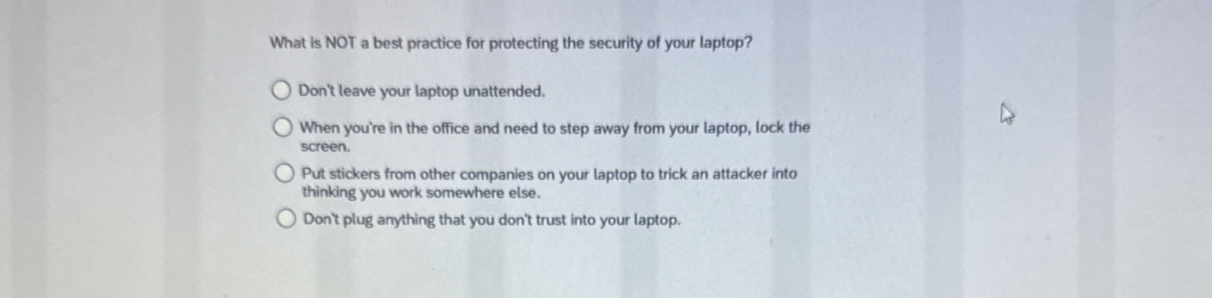 What is NOT a best practice for protecting the