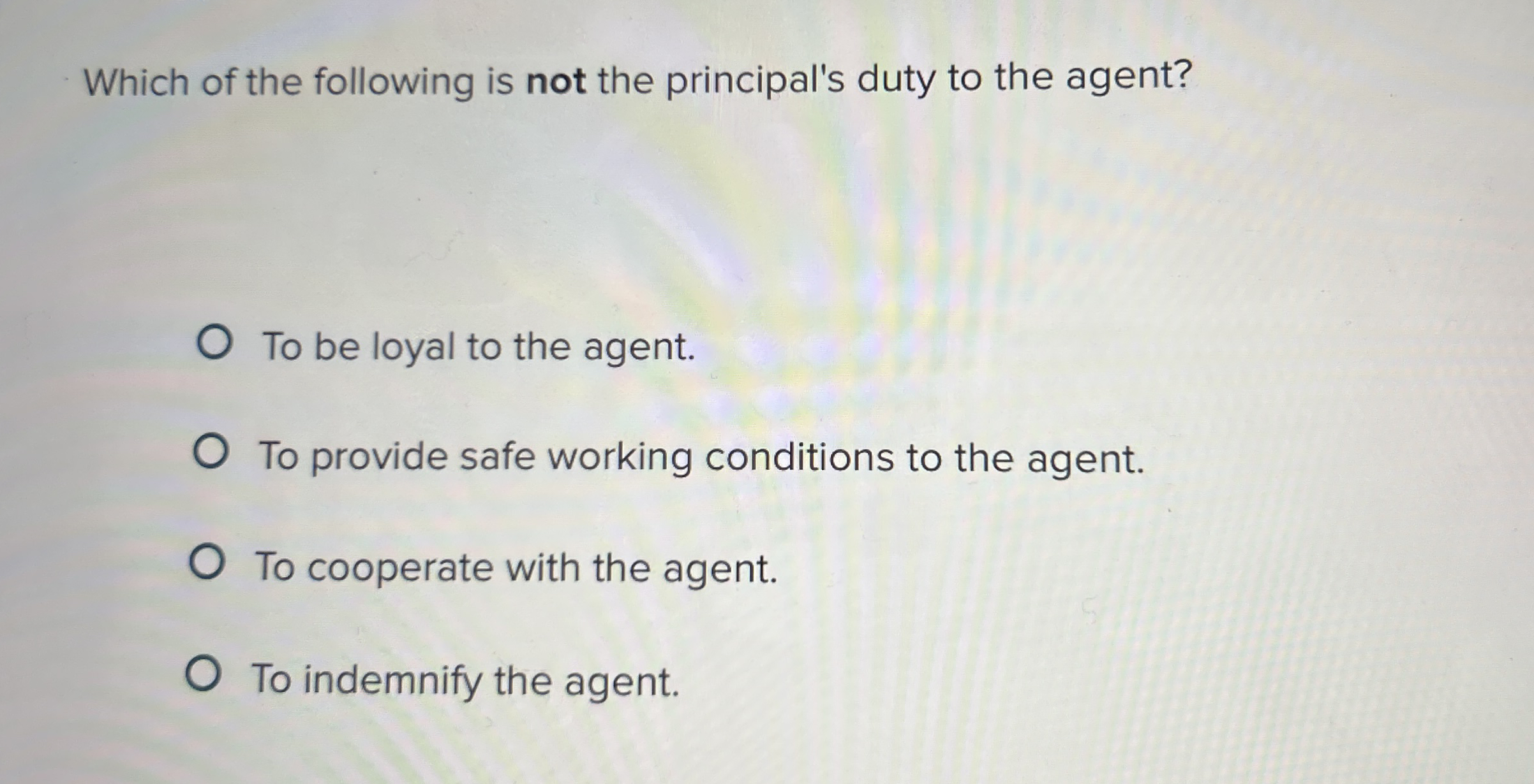 Which of the following is not the principal's