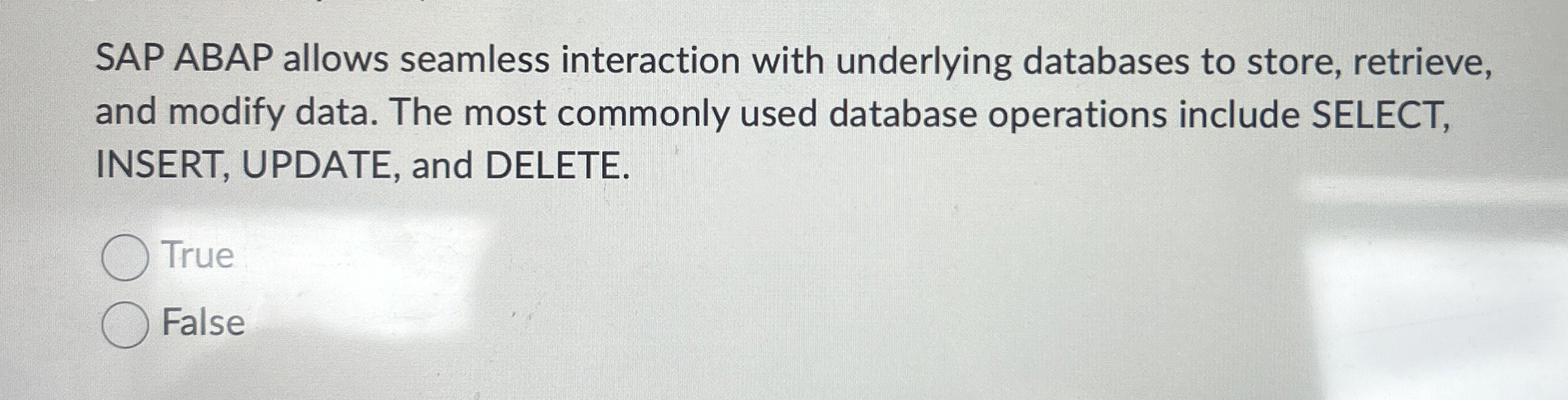 SAP ABAP allows seamless interaction with
