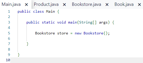 Examine the given classes. In the main method,